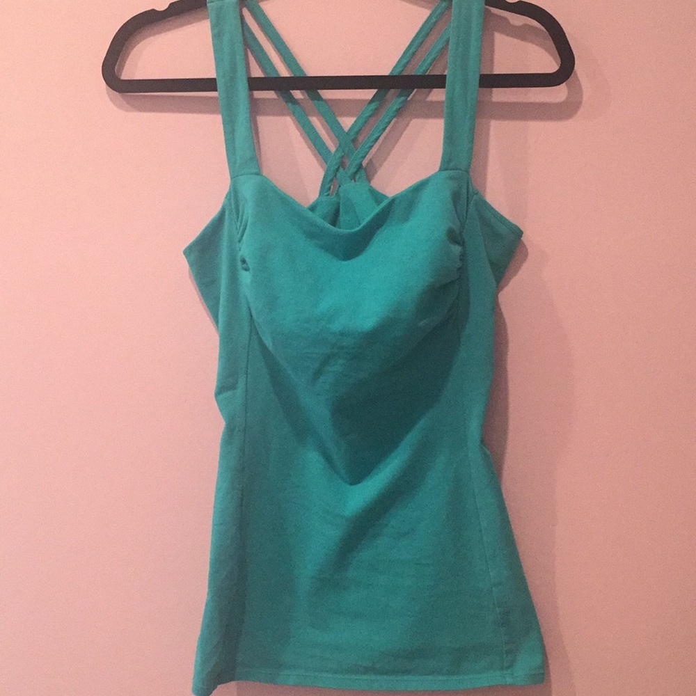 Express teal fitted tank